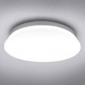 LE Deckenlampe 12W, LED Deckenleuchte Bad 950LM Ø26cm 5000K für Badezimmer Flur Küche Wohnzimmer Schlafzimmer Balkon Licht, Rund Kaltweiß Badezimmerlampe, LED Panel Flach Lampe, IP20 Badlampe Leuchte