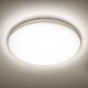Lepro 24W LED Deckenlampe, LED Deckenleuchte IP54 Wasserfest, 4000K 2200LM Badezimmer Lampe, Rund Badlampe Decke, ideal für Bad Schlafzimmer Flur Küche Wohnzimmer, Neutralweiß, Ø26.5cm