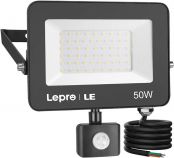 Lepro 50W LED Strahler mit Bewegungsmelder Außen, 4200LM Außenstrahler 5000K Kaltweiß Superhell Scheinwerfer, IP54 Wasserdicht Fluter, Ideale Aussenleuchte für Garten, Innenhöfe, Garage, Haus, Hotel
