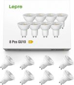 Lepro GU10 LED Warmweiss 6W Lampe, 2700K Warmweiß, 630 Lumen, 38° Abstrahlwinkel, Nicht dimmbar Reflektorlampe, Energiesparendes GU10 LED Leuchtmittel für Wohnzimmer, Küche, Schlafzimmer,8 Stück