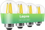 Lepro Energieklasse A E27 LED Warmweiss, 2.2W 470 Lumen Glühbirne E27, Nicht Dimmbar, G45 Led Birne, 2700 Kelvin Warmweiß, 300° Abstrahlwinkel Energiesparlampe, ersetzt 40W Leuchtmittel, 4 Stück