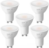 Lepro GU10 LED, 4W 345lm LED Leuchtmittle, 2700K warmweiß Lampen ersetzt 32W Halogenlampen, 100° Strahlwinkel Reflektorlampen, 5 Stück