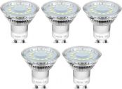 Lepro GU10 LED Lampe, 4W 325 Lumen LED Leuchtmittel, 5000 Kelvin Tageslichtweiß, 110 Grad Abstrahlwinkel Reflektorlampe, 5 Stück