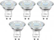 Lepro GU10 LED Warmweiss Lampe, 4W Ersetzt 50W Glühbirne, 325 Lumen 2700K Warmweiß LED Leuchtmittle, Abstrahlwinkel 100° Flimmerfrei Strahler, Nicht Dimmbar Reflektorlampen, 5er-Pack