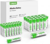 Lepro AA & AAA Batterien, 24 Stück AA + 24 Stück AAA, Alkaline Batterie 1,5V - Langlebig, Leistungsstark & Auslaufsicher, Ideal für Fernbedienungen, Spielzeug, Uhren, Taschenlampen UVM