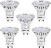 Lepro GU10 LED Lampe, 3W 250 Lumen LED Leuchtmittel, 2700 Kelvin Warmweiß, 100 Grad Abstrahlwinkel, 5er Pack