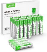 Lepro AAA-Alkalibatterien, 24 Stück, 1,5 V 1200 mAh LR03 MN2400, Leistungsstarke Einwegbatterien, ideal für täglichen Gebrauch