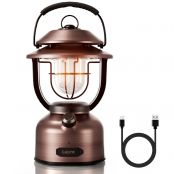 Campinglampe Aufladbar, Lepro Retro Camping lampe 1000 Lumen Dimmbar, 2500K Warmweiß und 5000K Kaltweiß, für Camping und Picknick, Innenbeleuchtung, Dekorative Beleuchtung, Notfälle usw.